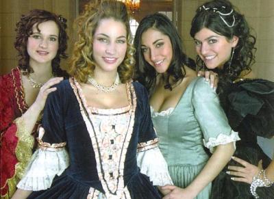 (zľava) Francoise, Marie Mancini, Isabelle, Montespam